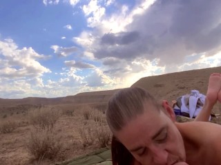 Ginger B Sun Tanning On The  High Desert