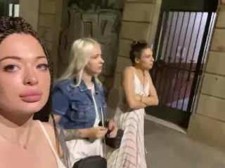 Girlfriends met a girl on the street.  and then she fucked them
