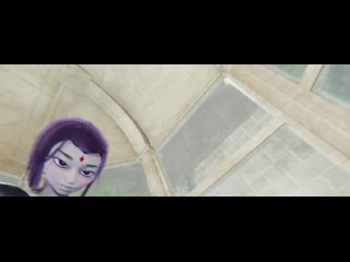 VR POV Starfire FUTA Missionary DP with Raven + Batgirl - Titans 3D Hentai