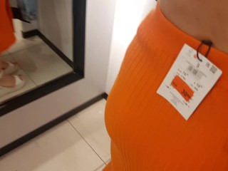 A Sexy Stranger Asked Me to look at her in the fitting Room.