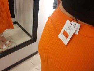 A Sexy Stranger Asked Me to look at her in the fitting Room.