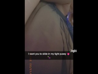 Snapchat slut sexting with hairbrush while step bro next door (@real.joyliii add me)