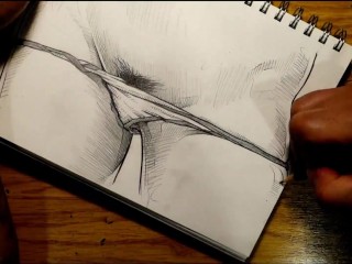 Do you want to see what is under my panties? Pussy drawing.