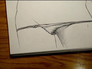 Do you want to see what is under my panties? Pussy drawing.