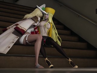 Guilty Gear Millia Rage is subjected by Ramlethal Valentine hot Lesbian sex