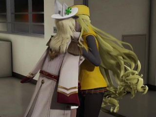 Guilty Gear Millia Rage is subjected by Ramlethal Valentine hot Lesbian sex