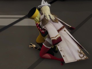 Guilty Gear Millia Rage is subjected by Ramlethal Valentine hot Lesbian sex