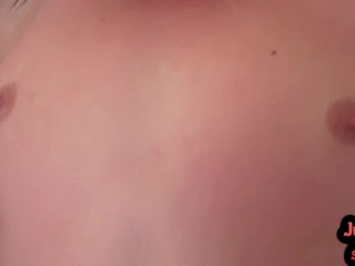 Smalltits POV teen sucks cock after closeup pussypounding