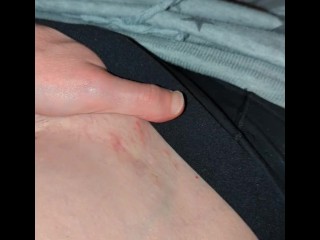 POV fingering my wet pussy after edging for two hours, then I cum loudly with my hand in my panties 