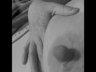 Redhead Milf tits start leaking milk | Cum get Sprayed 