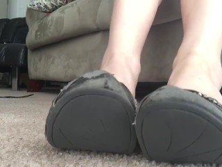 Black Flats and Natural Nails Frieda Ann Foot Fetish