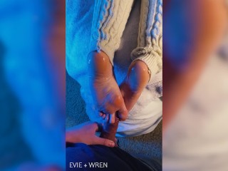 Sexy Footjob Compilation | Soft Teen Soles Covered in Cum | Cumshot on Feet