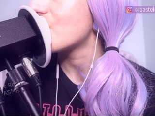 SFW ASMR - Pastel Rosie Gives Your Brain Deep Aggressive Ear Licking - Sexy Youtube Wet Mouth Sounds