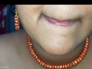 Indian Nude Desi Cute Lips gets Lipstick and Bhabhi's Sexy Feet Legs gets Red Nail Polish. Enjoy her