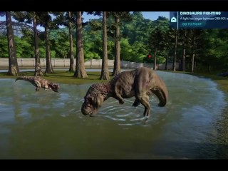 Dinosaurs Fighting I-Rex, T-Rex, I-Raptor, Scorpio - Jurassic World Evolution