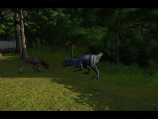 Dinosaurs Fighting I-Rex, T-Rex, I-Raptor, Scorpio - Jurassic World Evolution