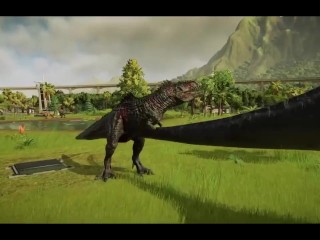 T Rex vs Giga vs Spino vs Therizinosaurus - Jurassic World Evolution