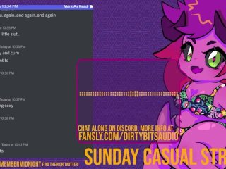 Sunday Casual Afterdark Highlight - Bullied by Chat, Gets her Wet - Erotic Audio Live Stream