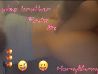 My step brother fucks me right after dad leaves!🥵