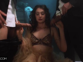 Deeper. Goddess Elena Koshka has intense fantasy threesome