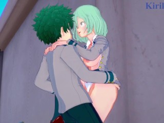 Toru Hagakure and Izuku Midoriya have intense sex on the rooftop. - My Hero Academia Hentai