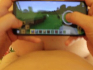 POV Playing minecraft while fucking my beloved wife