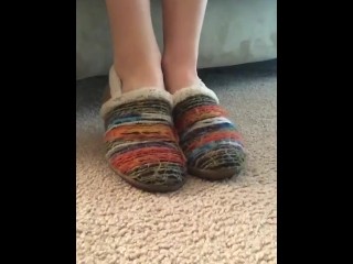 No Sock Slipper Shoeplay Frieda Ann Foot Fetish