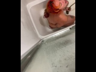 Cum spy on me in the shower - I’m having some fun with my toys 