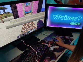 Descubrí que PRISCY está jugando ¿MINECRAFT?... -Priscy Games