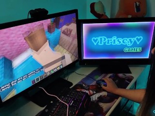 Descubrí que PRISCY está jugando ¿MINECRAFT?... -Priscy Games