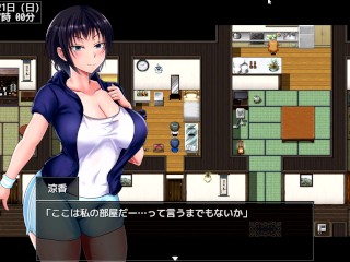 【同人エロゲー 夏色のコワレモノ(体験版)動画2】爆乳爆尻涼香ちゃんがキモおやじに後ろからお尻揉みまくられる！(巨乳NTRエロゲー 実況プレイ動画 Hentai game)