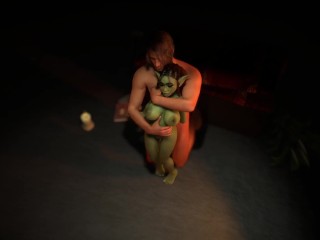 Fucking a Sexy Busty Goblin Girl Standing | 3D Porn