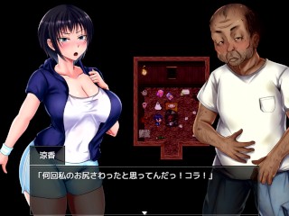 【同人エロゲー 夏色のコワレモノ(体験版)動画3】涼香ちゃんがキモおやじにおっぱい揉みまくられる！(ボーイッシュ爆乳JKNTRエロゲー 実況プレイ動画 Hentai game)