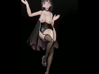 HONKAI IMPACT RAIDEN MEI HENTAI MMD 3D MUSIC DANCE MIXT BLACK HAIR COLOR EDIT SMIXIX