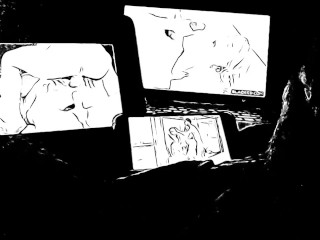 Homage to Natalia Starr - Ink Animation Triple Screen