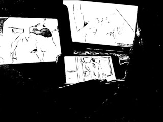 Homage to Natalia Starr - Ink Animation Triple Screen