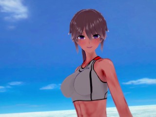 Athletic Chick gets creampied on the beach 3D Japanese Hentai