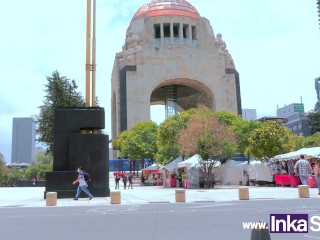 MILF mexicana de grandes tetas es pillada en el parque Balderas en DF