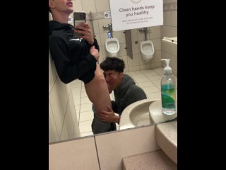 Twinks in the Mall Bathroom