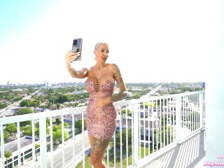Having A Little Bit Of Fun With A Gorgeous Blonde MILF On The Balcony- Blondie Bombshell Johnny Love