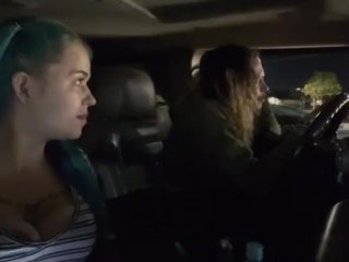 Drive Thru with Cum All Over Face After BJ in Hummer H2!!