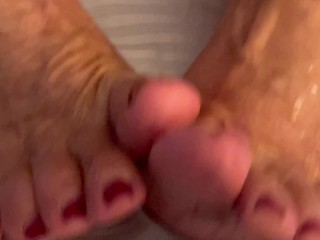 Cum On Step Aunt Gilf Milf Feet & Toes Granny Loves It