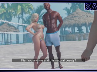 БлондинкаМи я изменила своему парню с черными большим членом на пляже