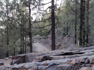 She Has An Amazing Orgasm While Riding Big Cock - Risky Outdoor Sex On Hiking Trail