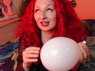 ASMR looner fetish - air balloons squeeze and pop