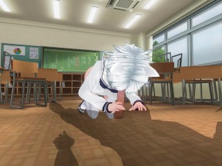 3D HENTAI Neko schoolgirl sucks teacher's cock in the classroom