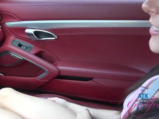 Naughty car ride with Emma Jade playing with her pussy and getting roadhead (POV GFE)