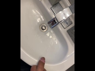 Rub my dick on my step mom toothbrush after pee pissing in her sink while she out with step sister