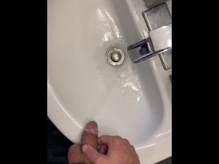 Rub my dick on my step mom toothbrush after pee pissing in her sink while she out with step sister