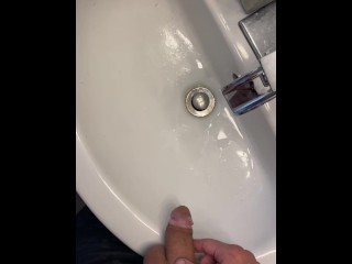 Rub my dick on my step mom toothbrush after pee pissing in her sink while she out with step sister